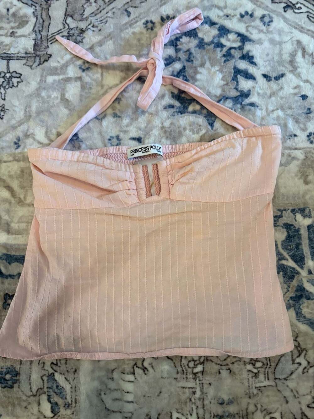 Princess Polly Isabetta Halter Top Size US 4 Pink